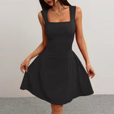 Sweet and Spicy Elegant Style Solid Color Suspender Party Dress for Women Novelty Woman Dress Casual Women's Evening Dresses - Zeprah