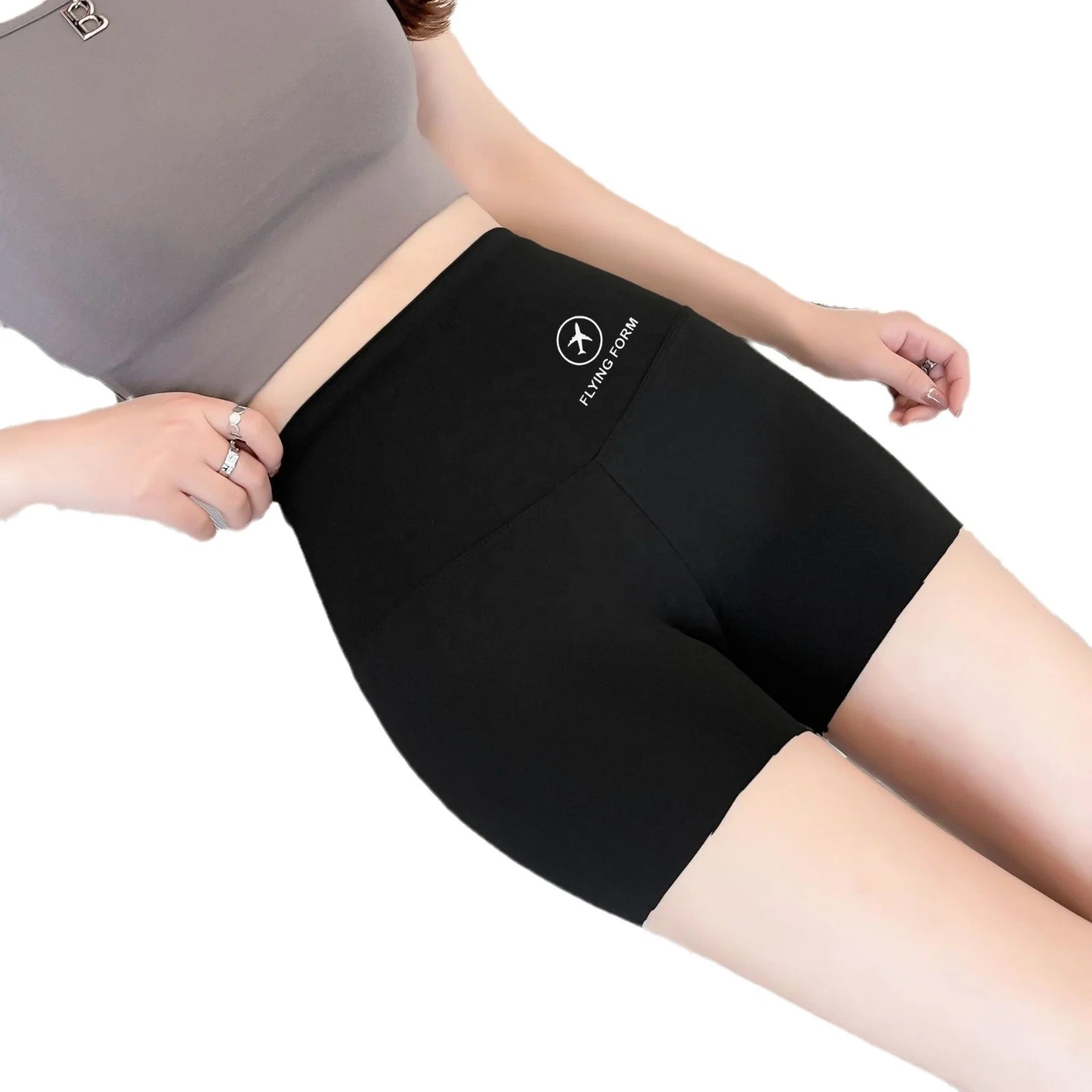 Three - point Shark Pants Summer Thin Belly Hip - lifting Airplane Pants Safety Pants Women's Anti - walking Leggings Shorts - Zeprah