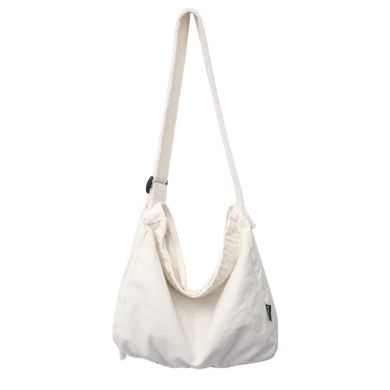 TOP Design Women Canvas Shoulder Bag Hobo Large Casual Crossbody Handbag Retro Distressed Washed Tote Bag - Zeprah