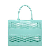 Tote Bag Large Capacity Summer Jelly Open Closure DIY Beach Bag with Two Handles Waterproof for Women - Zeprah