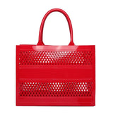 Tote Bag Large Capacity Summer Jelly Open Closure DIY Beach Bag with Two Handles Waterproof for Women - Zeprah