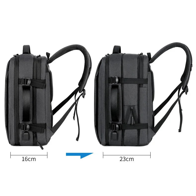 Travel Anti - Theft Oxford Laptop Backpack with USB Charging Port Waterproof Design for Unisex Use - Zeprah