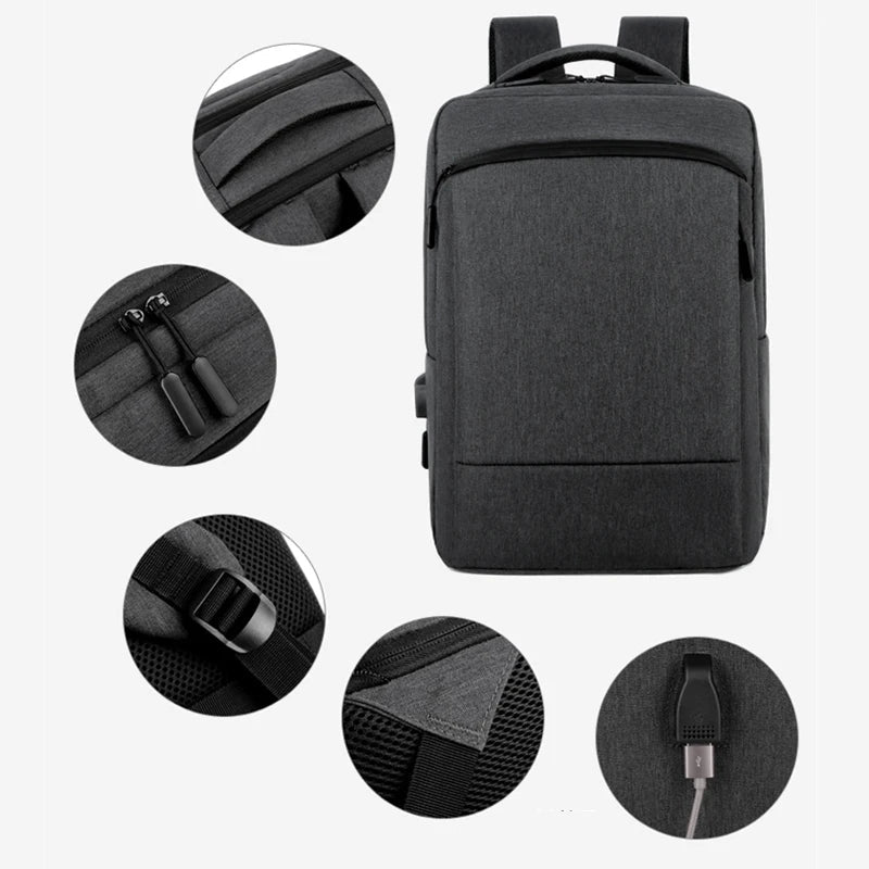 Travel Laptop Backpack, Laptop Bookbag College Backpack Durable Water Proof with USB Charging Port for Men Women - Zeprah