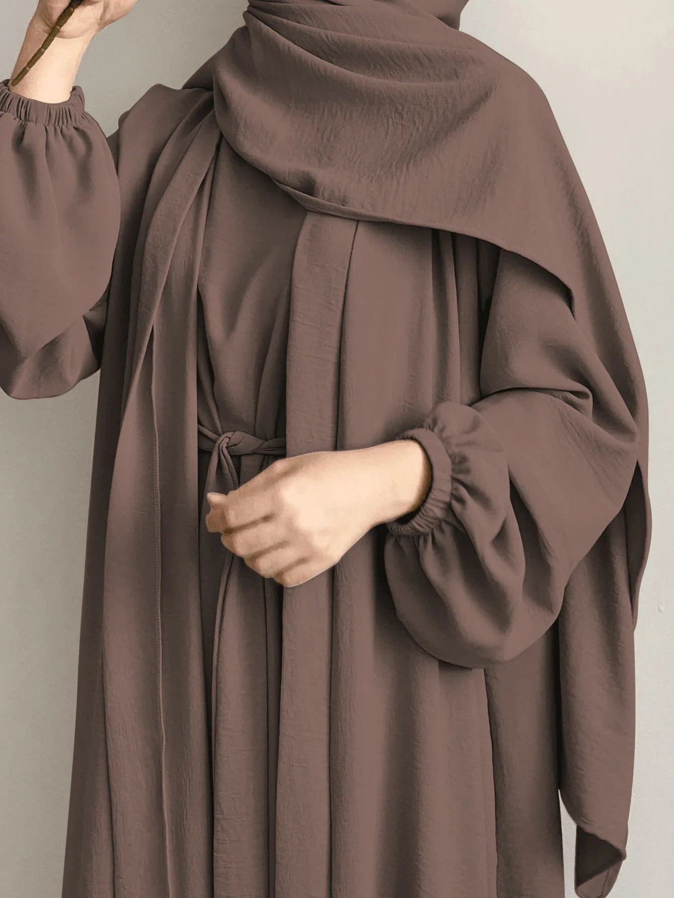 Turkey Dubai Solid Color Two - piece Turbans Solid Color Two - Piece Women's Robe - Zeprah