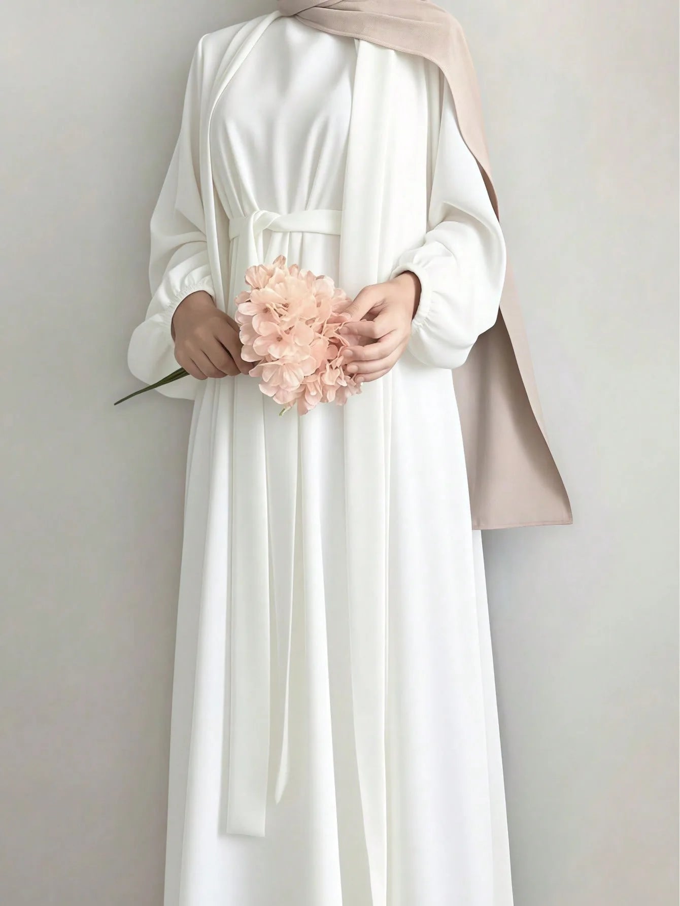 Turkey Dubai Solid Color Two - piece Turbans Solid Color Two - Piece Women's Robe - Zeprah