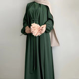 Turkey Dubai Solid Color Two - piece Turbans Solid Color Two - Piece Women's Robe - Zeprah
