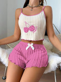 Two - piece Pajamas Sets for Women Ribbed Knit Sleepwear Set Soft Casual Lounge Sets - Zeprah