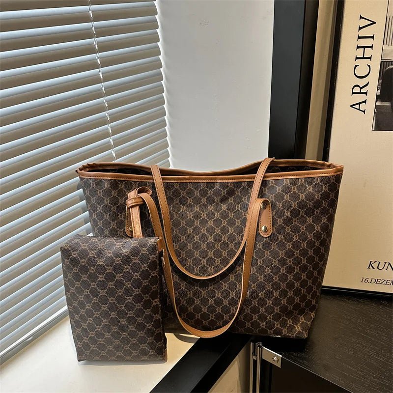 Two - piece Tote Bag Classic Popular Handbag Fashionable Women's Handbag - Zeprah