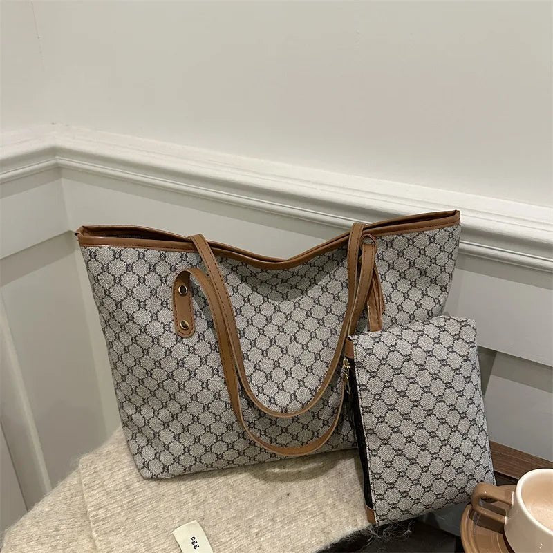Two - piece Tote Bag Classic Popular Handbag Fashionable Women's Handbag - Zeprah