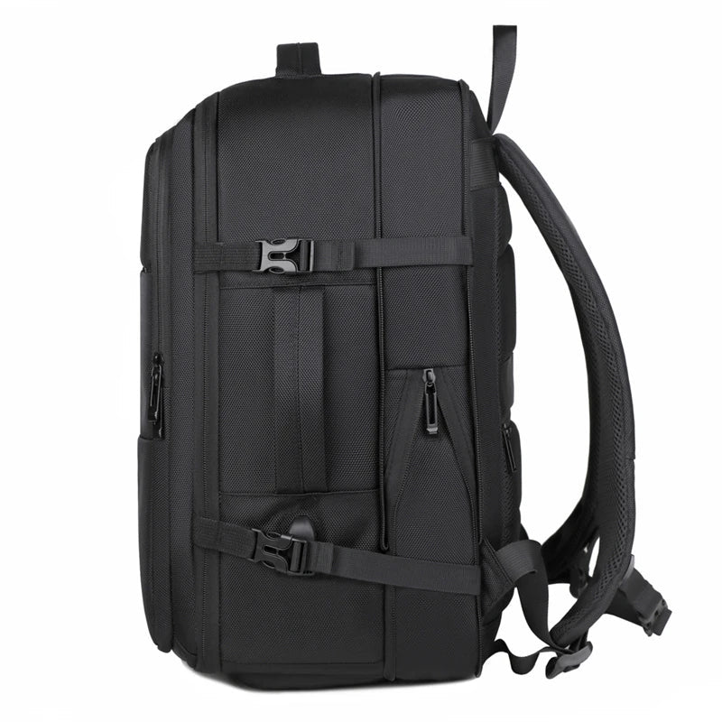 Unisex Business Laptop Backpack USB Waterproof Oxford Zipper Characters Fashion Travel Independent Shoe Compartment - Zeprah