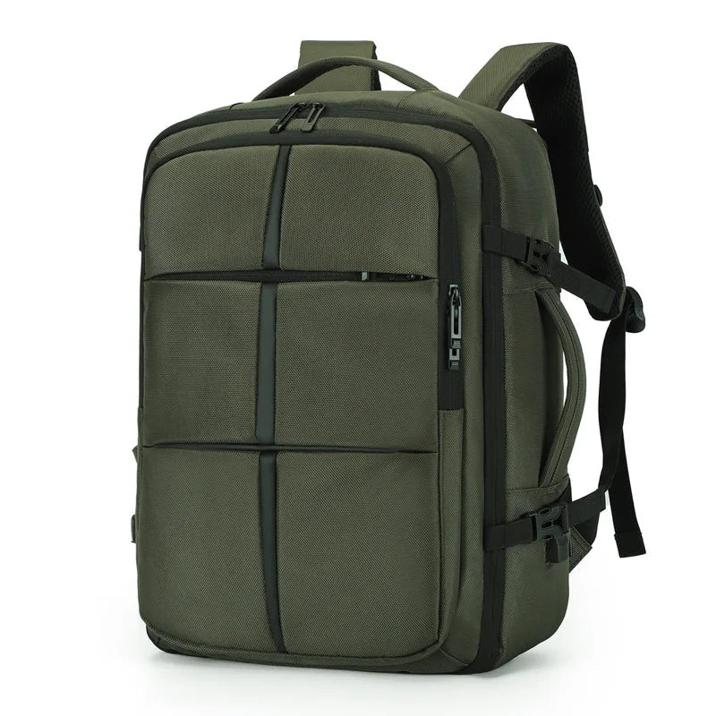 Unisex Business Laptop Backpack USB Waterproof Oxford Zipper Characters Fashion Travel Independent Shoe Compartment - Zeprah