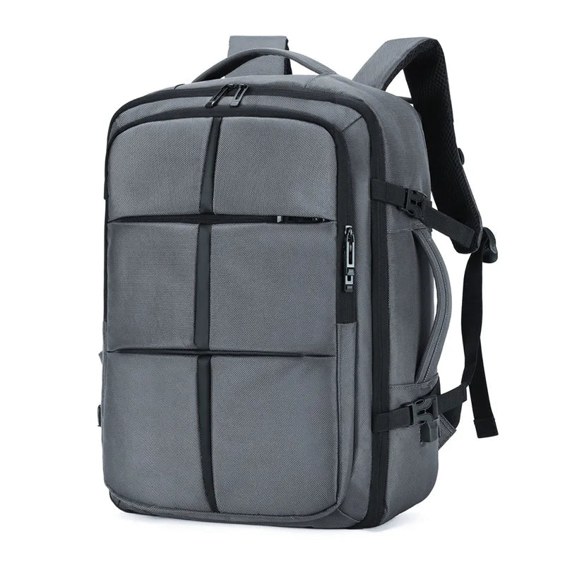 Unisex Business Laptop Backpack USB Waterproof Oxford Zipper Characters Fashion Travel Independent Shoe Compartment - Zeprah