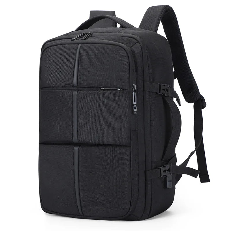 Unisex Business Laptop Backpack USB Waterproof Oxford Zipper Characters Fashion Travel Independent Shoe Compartment - Zeprah