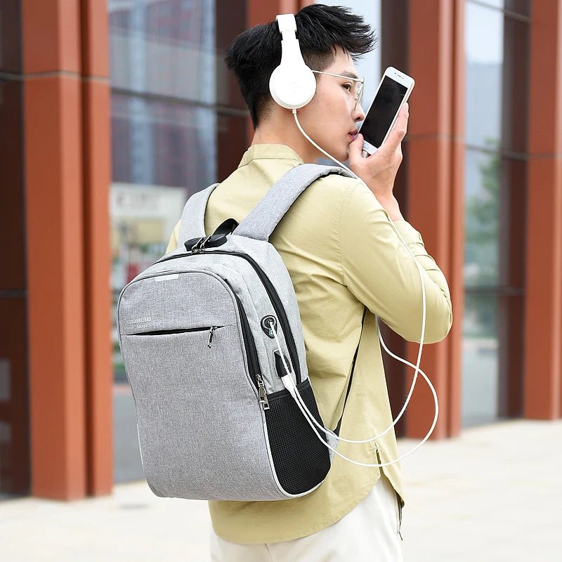 Unisex College Computer Backpack Oxford Zipper Waterproof Polyester Mochila Antirrobo for School Travel - Zeprah