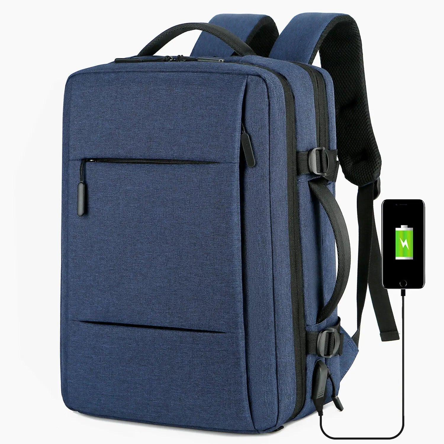 Unisex Waterproof Oxford Computer Backpack with Large Capacity Zipper Closure for Students School & Travel - Zeprah