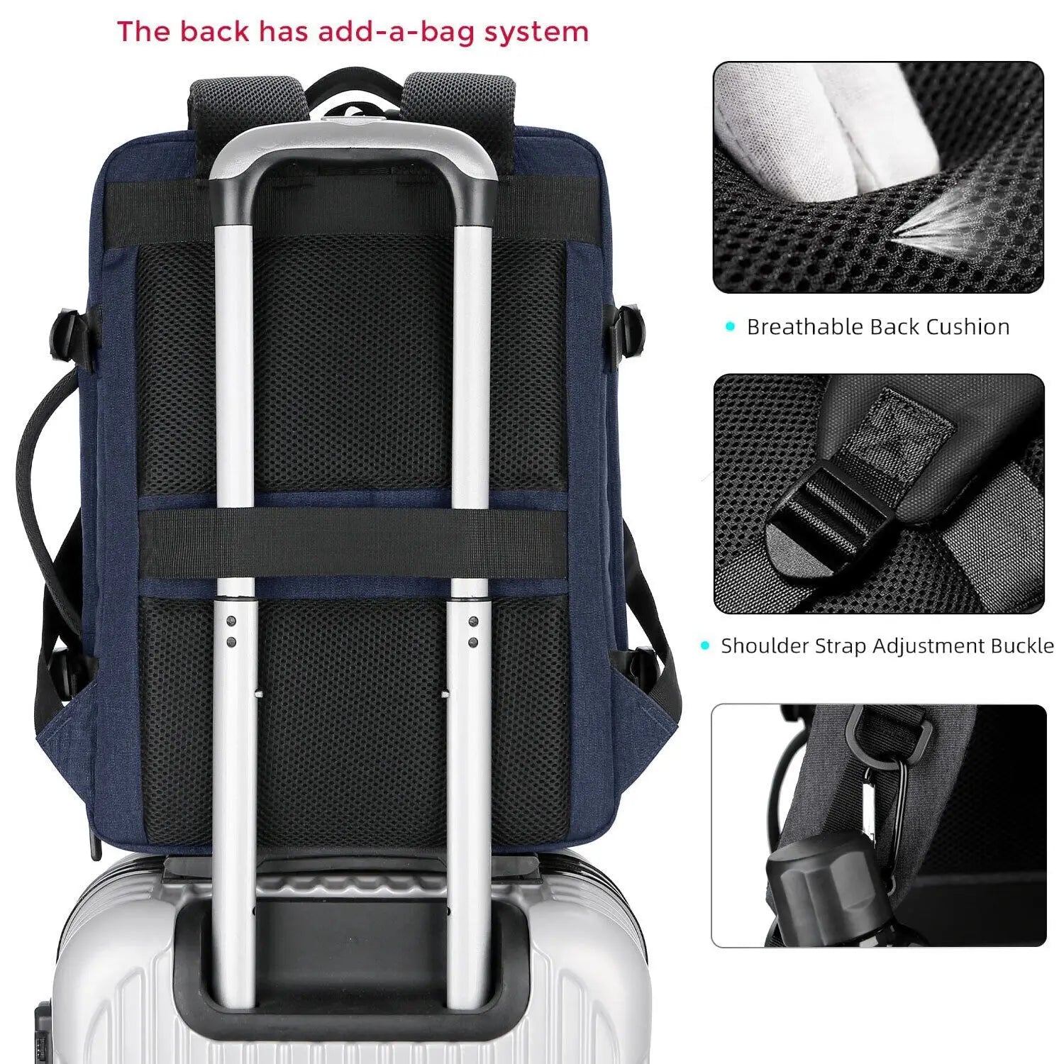 Unisex Waterproof Oxford Computer Backpack with Large Capacity Zipper Closure for Students School & Travel - Zeprah