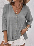 V - neck Bestselling Short - sleeved Loose Women's Top Casual Popular T-shirt - Zeprah