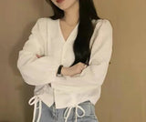 V - neck Henley shirt French - style best - selling lady's shirt New design leisure shirt - Zeprah