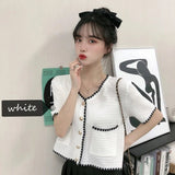 Versatile Tops for Women Casual Popular Women's Clothing Knitted Short Sleeved Tee - Zeprah