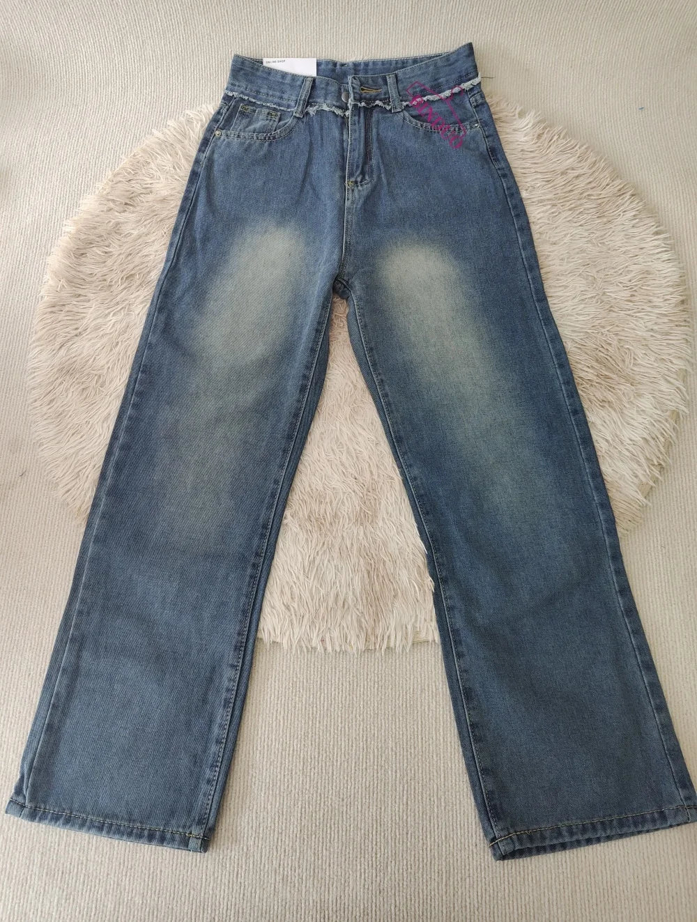 Vintage Jeans Denim Trendy Slacks Loose - fit Long Pants - Zeprah