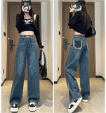 Vintage Jeans Denim Trendy Slacks Loose - fit Long Pants - Zeprah