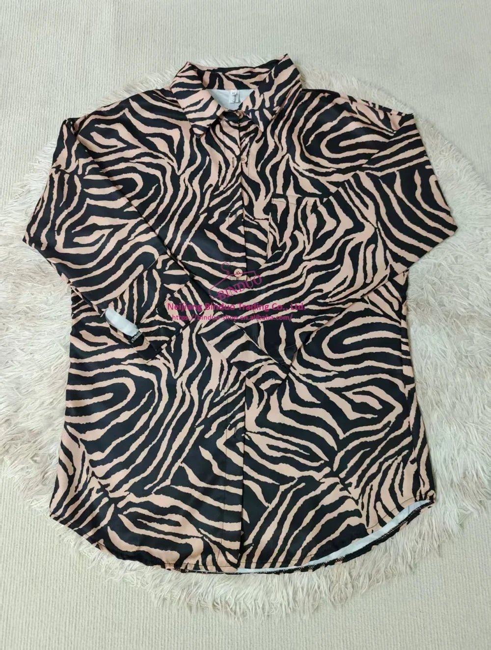 Vintage Long - Sleeved Fashionable Simple Blouse Laid - Back Shirt - Zeprah