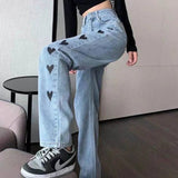 Vintage Trousers Straight - legged Casual Jeans American Fashion Bottoms - Zeprah