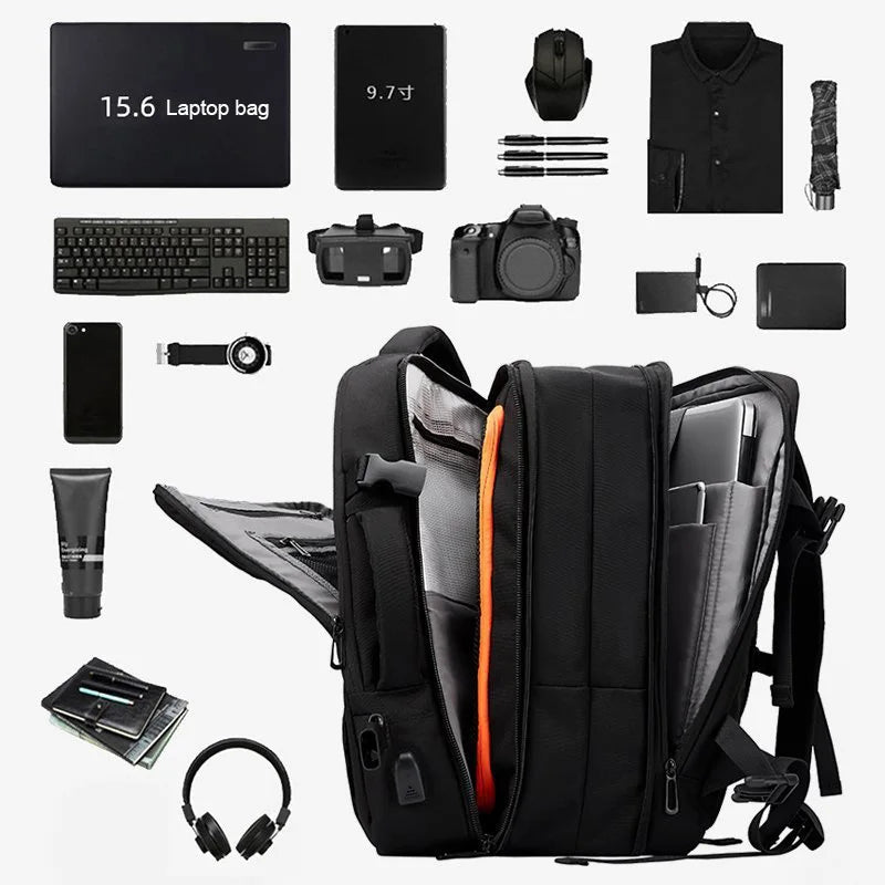 Waterproof Mens Business Laptop Backpacks Large Capacity Travel Backpack Bag Multifunction Anti Theft School Bags - Zeprah