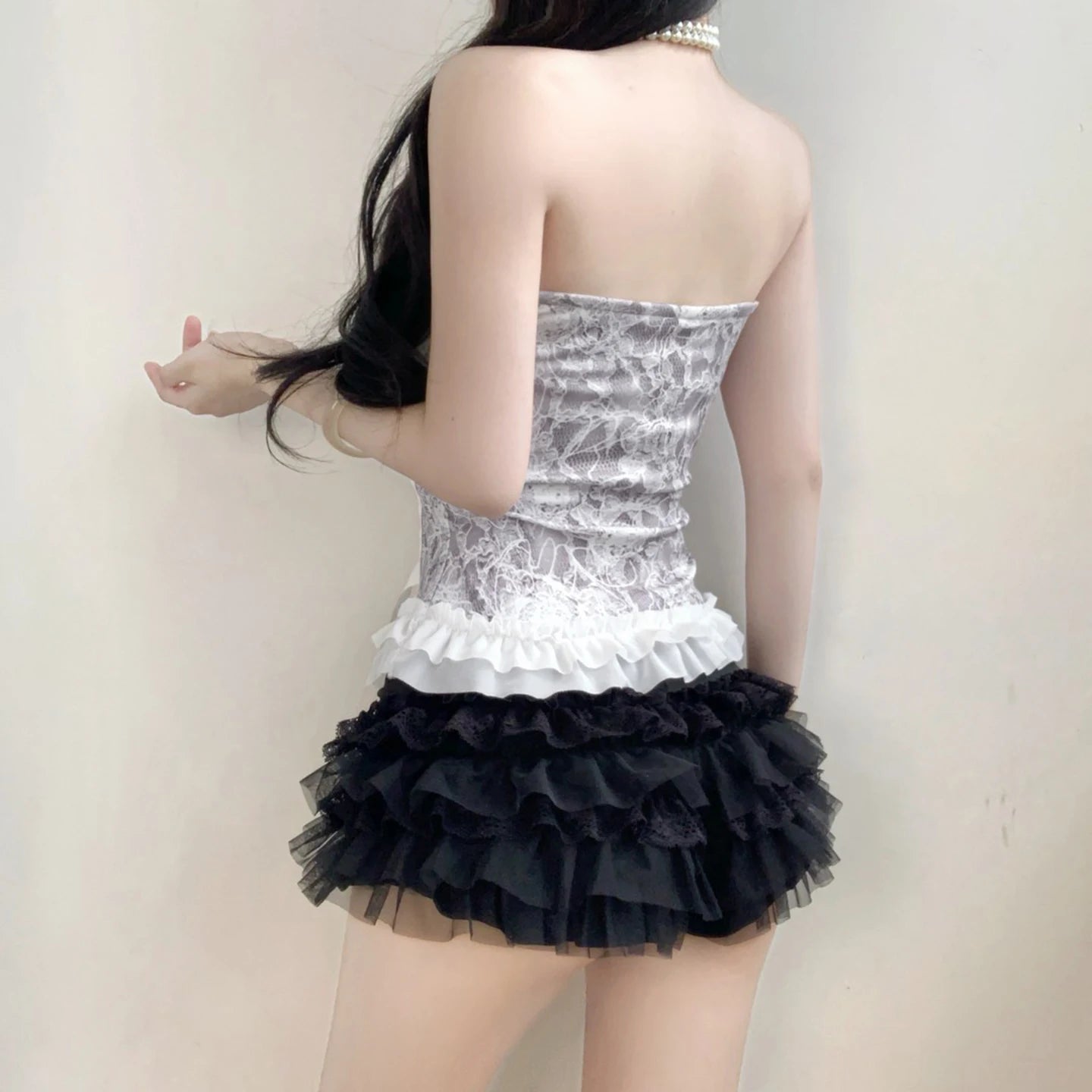 White Floral Lace Breathable Tank Tops Short Corset Top Bow Fashion Sexy Bodycon Bustier Waist Shaping - Zeprah