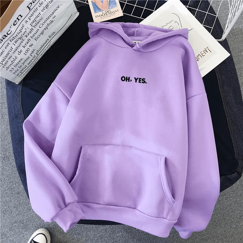 Wholesale Kpop Student Hooded Sweater Coat | Women's Autumn/Winter Loose Fleece Pullover | High - Quality Solid Polyester Anti - Pilling Hoodie for Bulk Order - Zeprah