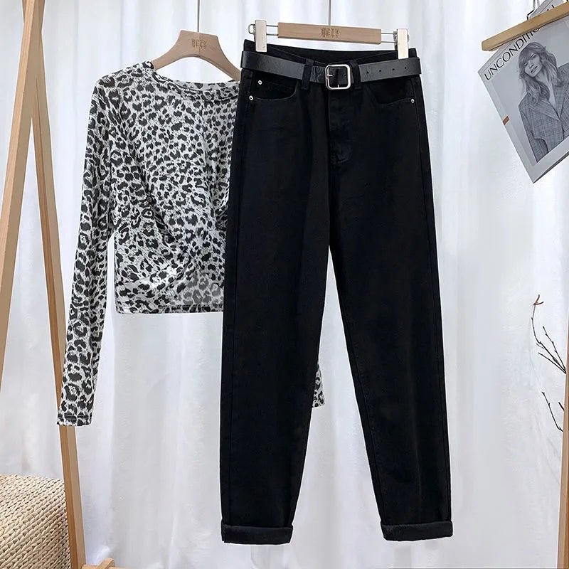 Wholesale Mid Waist Jean Women Jeans Casual Denim Trousers Loose Straight Harlan Pants for Women - Zeprah