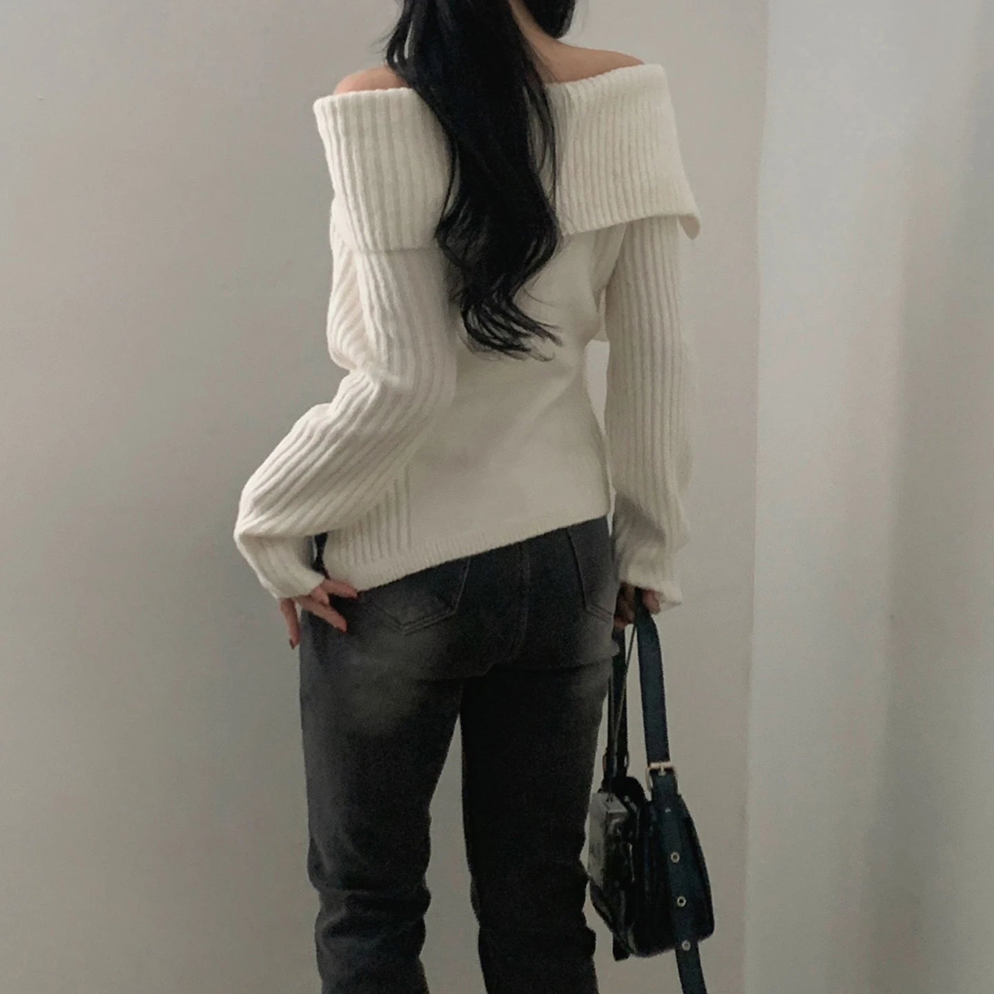 Winter New High Quality Sweet Breathable Red Christmas Short Sweater Soft Warm Solid Color Women - Zeprah