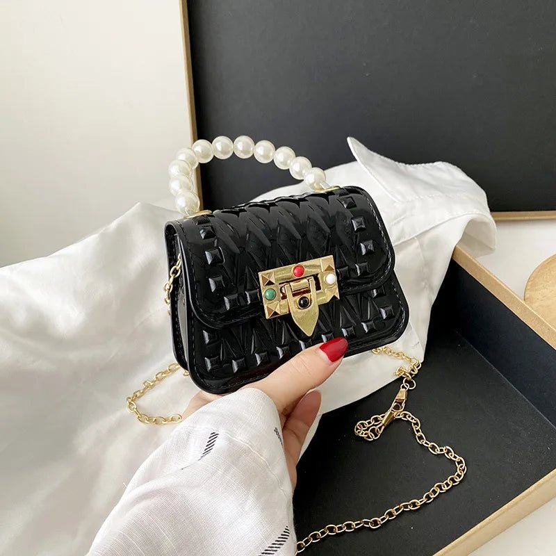 Woman Mini Kids Chain Ladies Bags Pearl Candy Kid Small Jelly Purses and Handbags - Zeprah