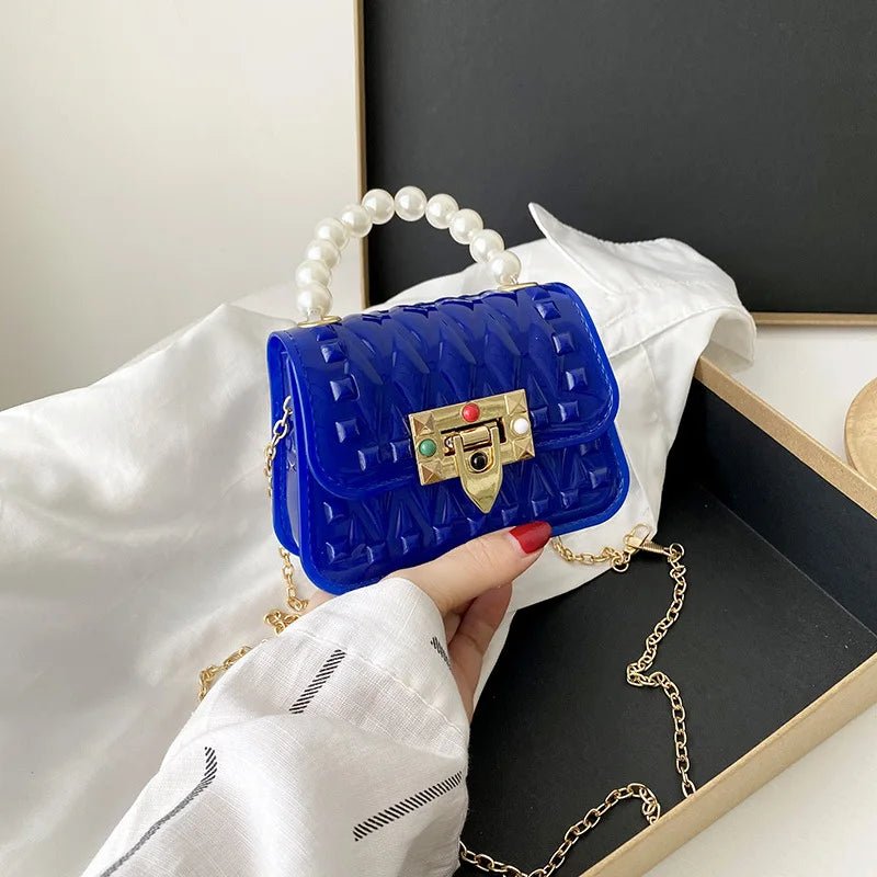 Woman Mini Kids Chain Ladies Bags Pearl Candy Kid Small Jelly Purses and Handbags - Zeprah