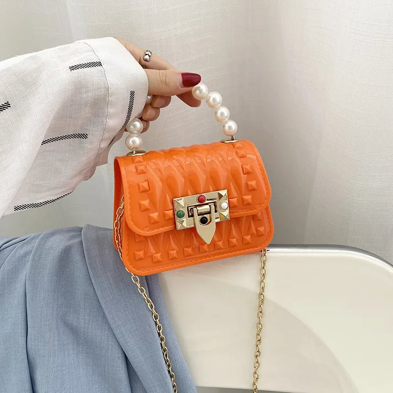 Woman Mini Kids Chain Ladies Bags Pearl Candy Kid Small Jelly Purses and Handbags - Zeprah