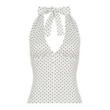Women Halter Neck Slim Thin Summer Casual Knitted Quick Dry Cami Vest Crop Top Minimalist Streetwear - Zeprah