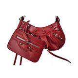 Women Hobo Handbags Motorcycle Tote Bags Rivet Purse Shoulder Bag Totes Punk Hip Hop Satchel Style Handbags - Zeprah