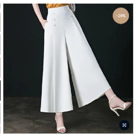 Women's 2025 Summer Lightweight Skort Wide - Leg Trousers Loose Drapey Elegant Style Bulk Wholesale - Zeprah