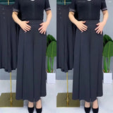 Women's 2025 Summer Lightweight Skort Wide - Leg Trousers Loose Drapey Elegant Style Bulk Wholesale - Zeprah