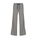 Women's Autumn Patchwork Wide Leg Pants Casual Flat Low Waist Pleated Trousers Eco - Friendly Spandex/Polyester Streetwear Fashion - Zeprah