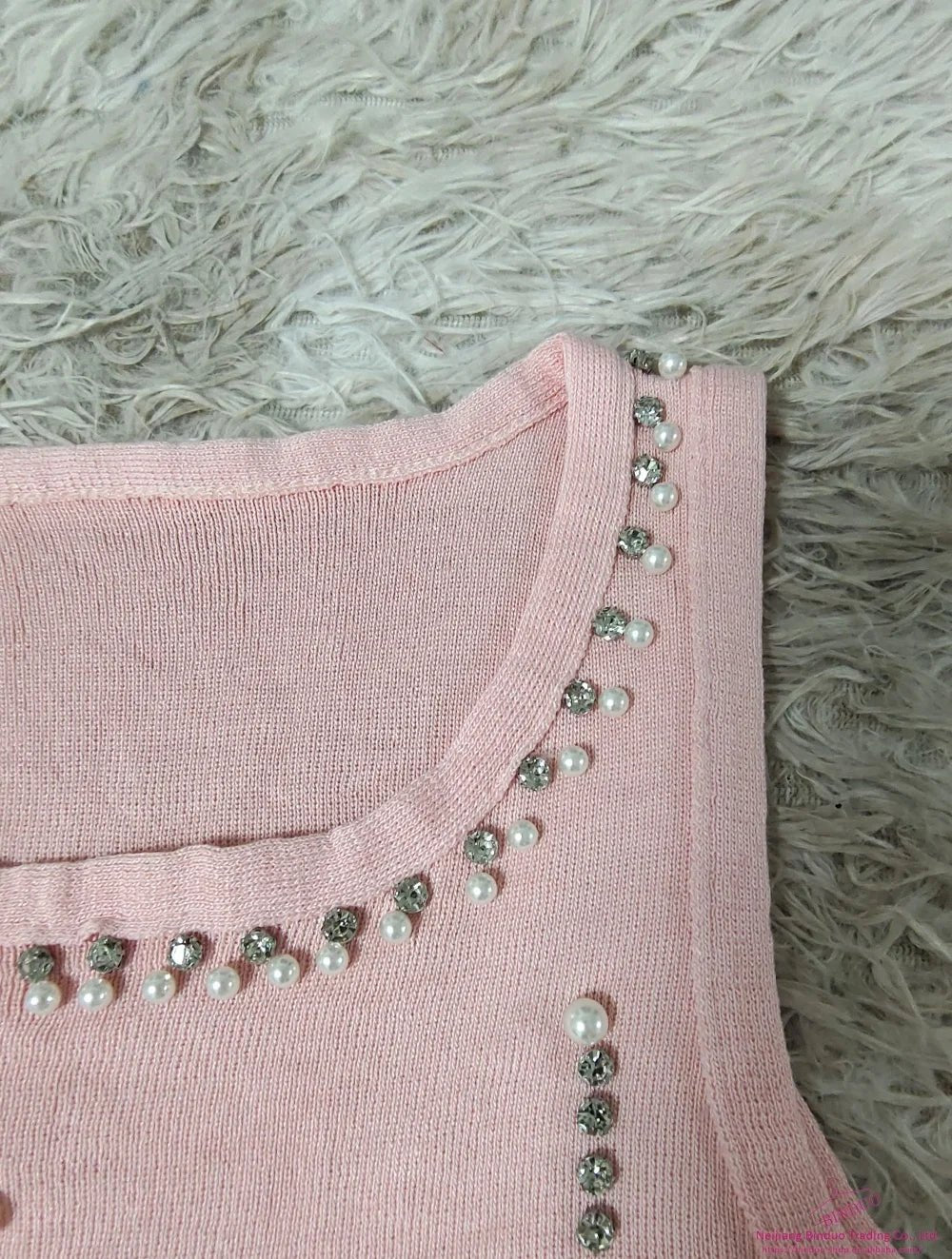 Women's Breathable Rhinestone Knitted tank Top Sleeveless Crop Top Women's Camisole - Zeprah