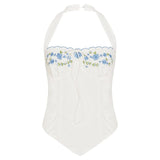 Women's Cami Tank Tops Summer Breathable Color Block Sleeveless Bandeau Knitted Lace Short Sweet V - Neck Designer Party Vest - Zeprah