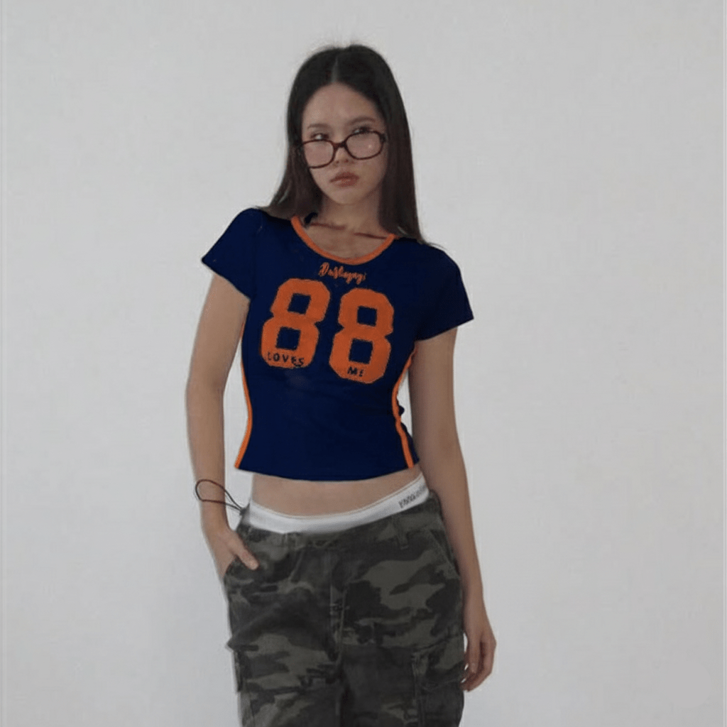 Women's Casual Summer Top – Breathable Knitted Short Sleeve, Slim Fit, Eco - Friendly, Striped & Color Block Digital Print - Zeprah