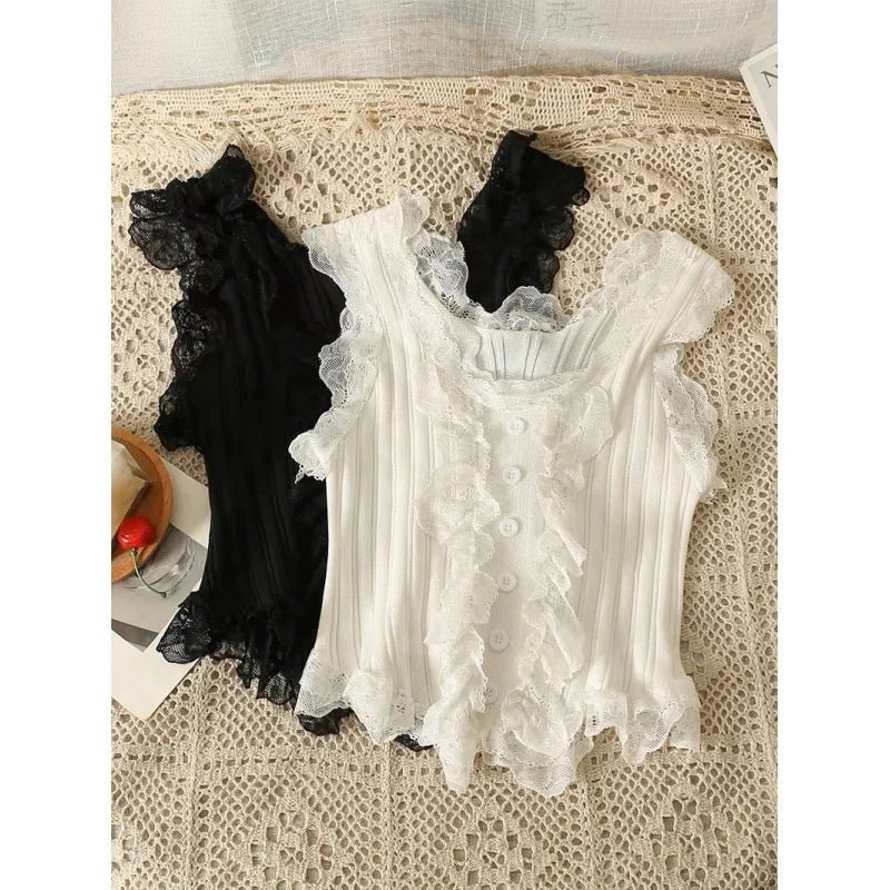 Women's Comfortable Lace Tank Top Fashion Girl Camisoles Push - Up Vest - Zeprah
