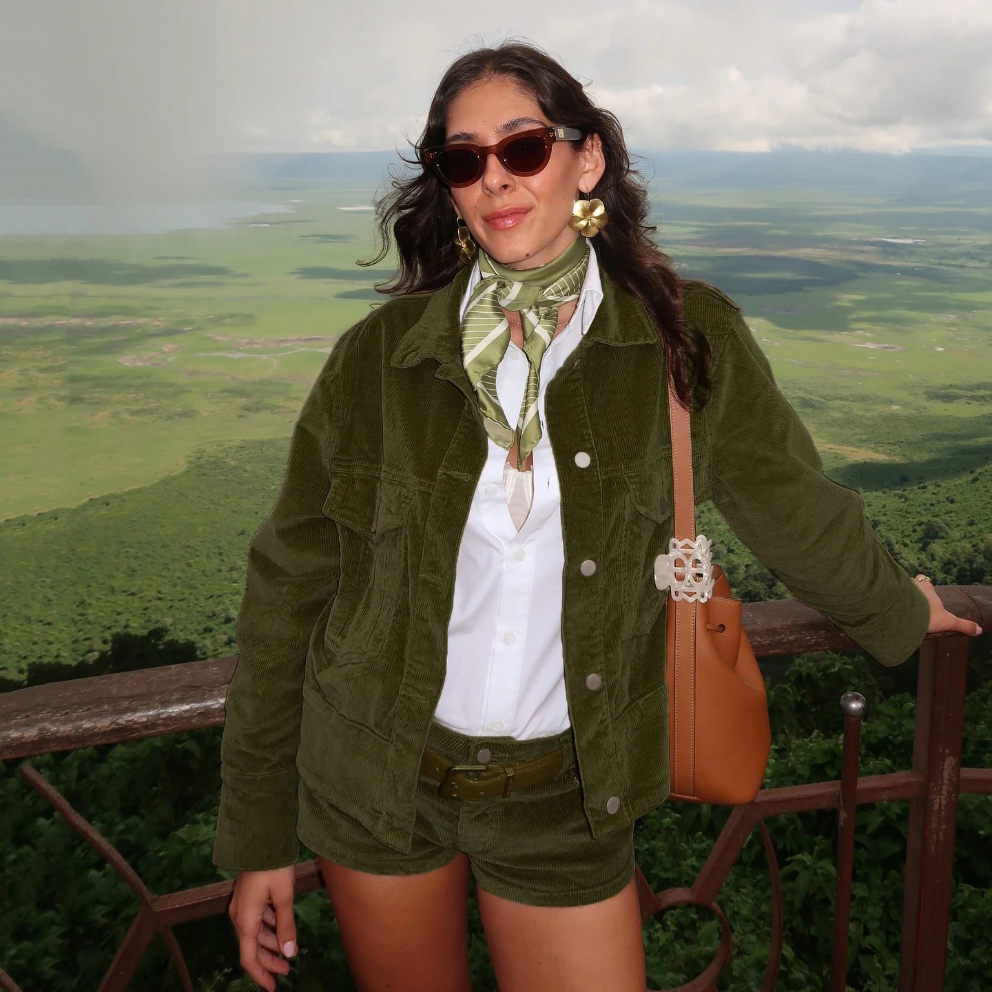 Women's Corduroy Shirt Collar Jacket Patchwork Single Row Button Long Sleeve Casual Blazer Short Autumn Breathable - Zeprah