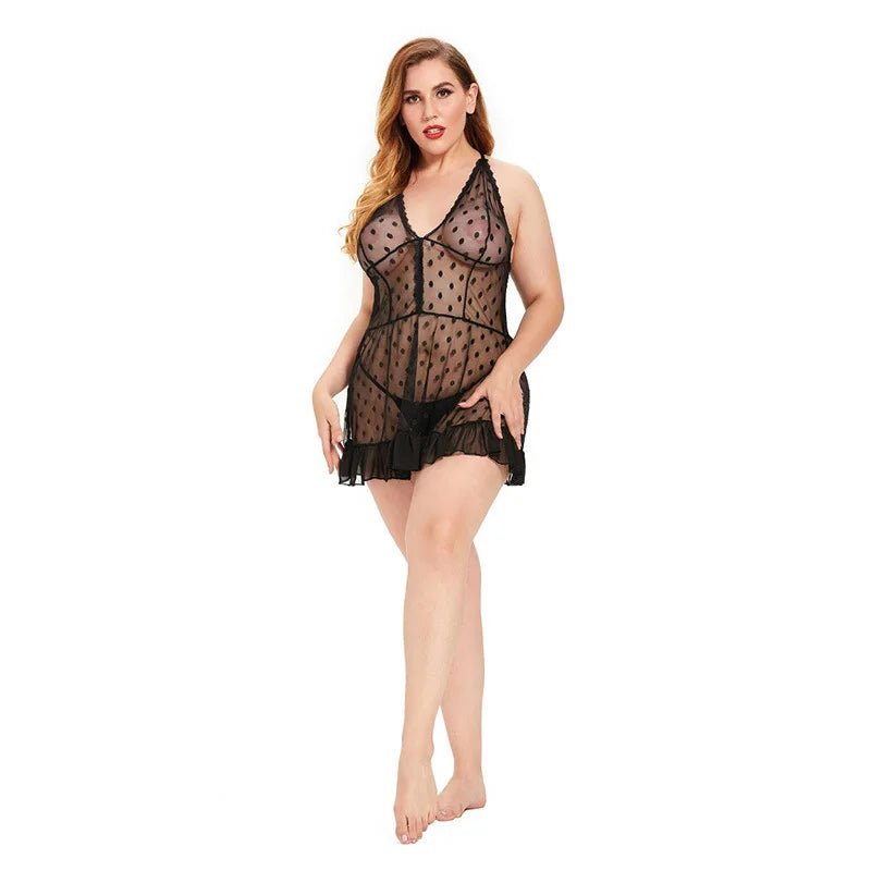 Women's European American Lace Sexy V - neck Pajamas Nightgown Underwear - Zeprah