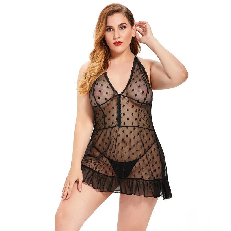 Women's European American Lace Sexy V - neck Pajamas Nightgown Underwear - Zeprah
