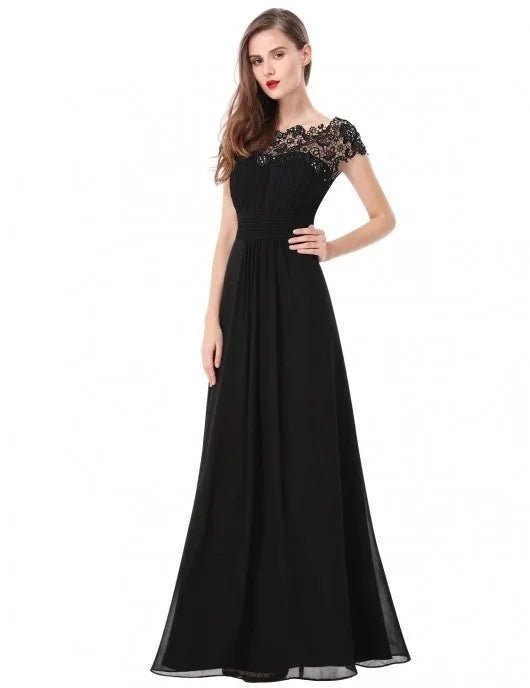 Women's Evening Party Long Elegant Lace Dress Bridesmaid Wedding Mother of Bride Casual Dresses - Zeprah