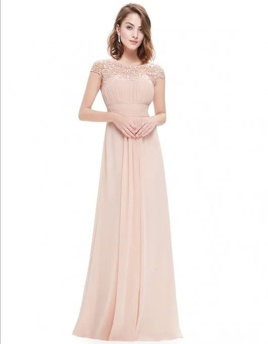 Women's Evening Party Long Elegant Lace Dress Bridesmaid Wedding Mother of Bride Casual Dresses - Zeprah