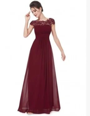 Women's Evening Party Long Elegant Lace Dress Bridesmaid Wedding Mother of Bride Casual Dresses - Zeprah